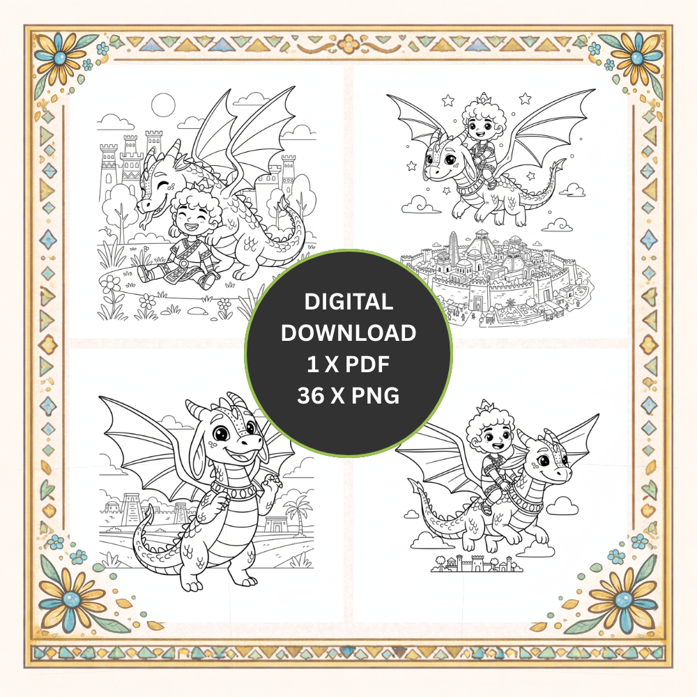 Marduk & Mushushu Malbuch für Kinder – Babylonische Mythologie | 36 Ausmalbilder aus der Welt des alten Babylon.