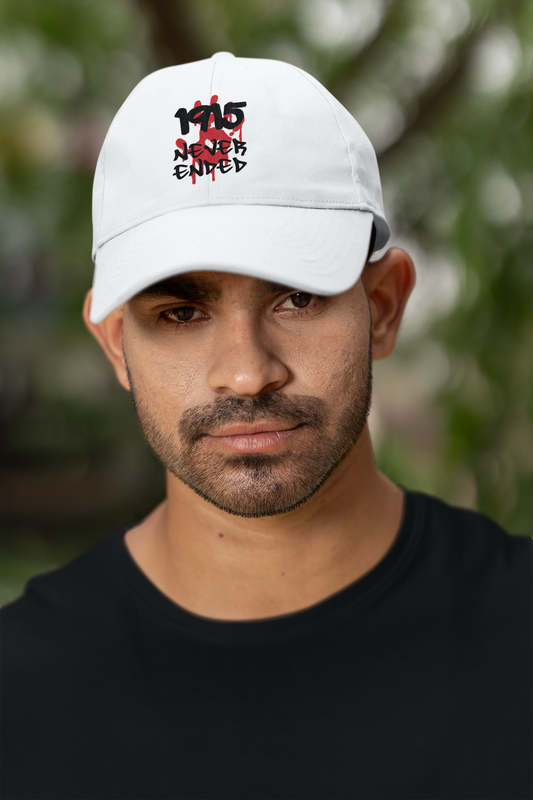 Sayfo Völkermord Gedenk Mütze | Blutiger Handabdruck Niemals Vergessen | Suryoye Geschichte Flexfit 6277