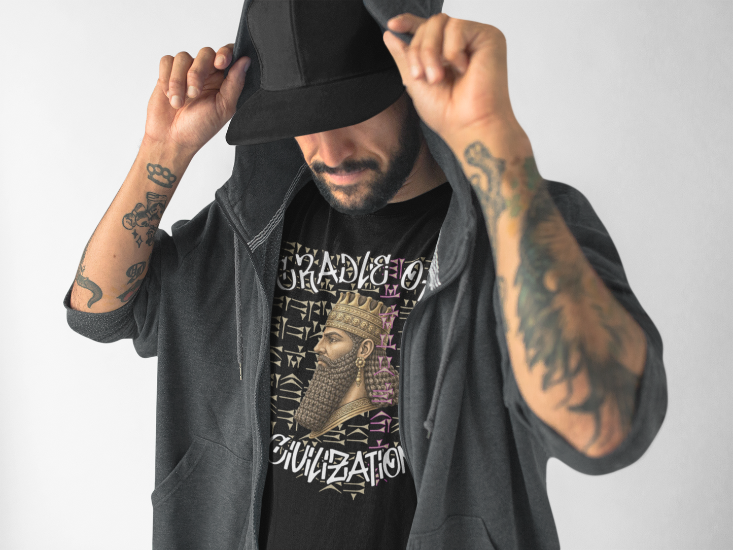 Wiege der Zivilisation T-Shirt | Alter Mesopotamischer König Design | Geschichtsfans Geschenk | Unisex Grafik Shirt