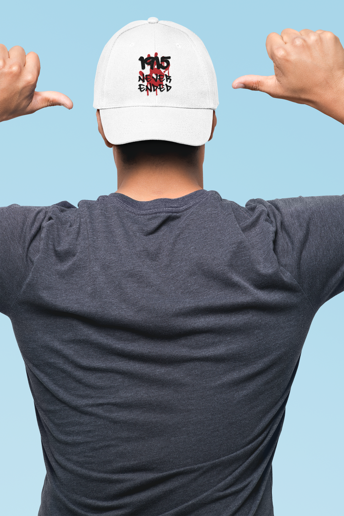 Sayfo Völkermord Gedenk Mütze | Blutiger Handabdruck Niemals Vergessen | Suryoye Geschichte Flexfit 6277