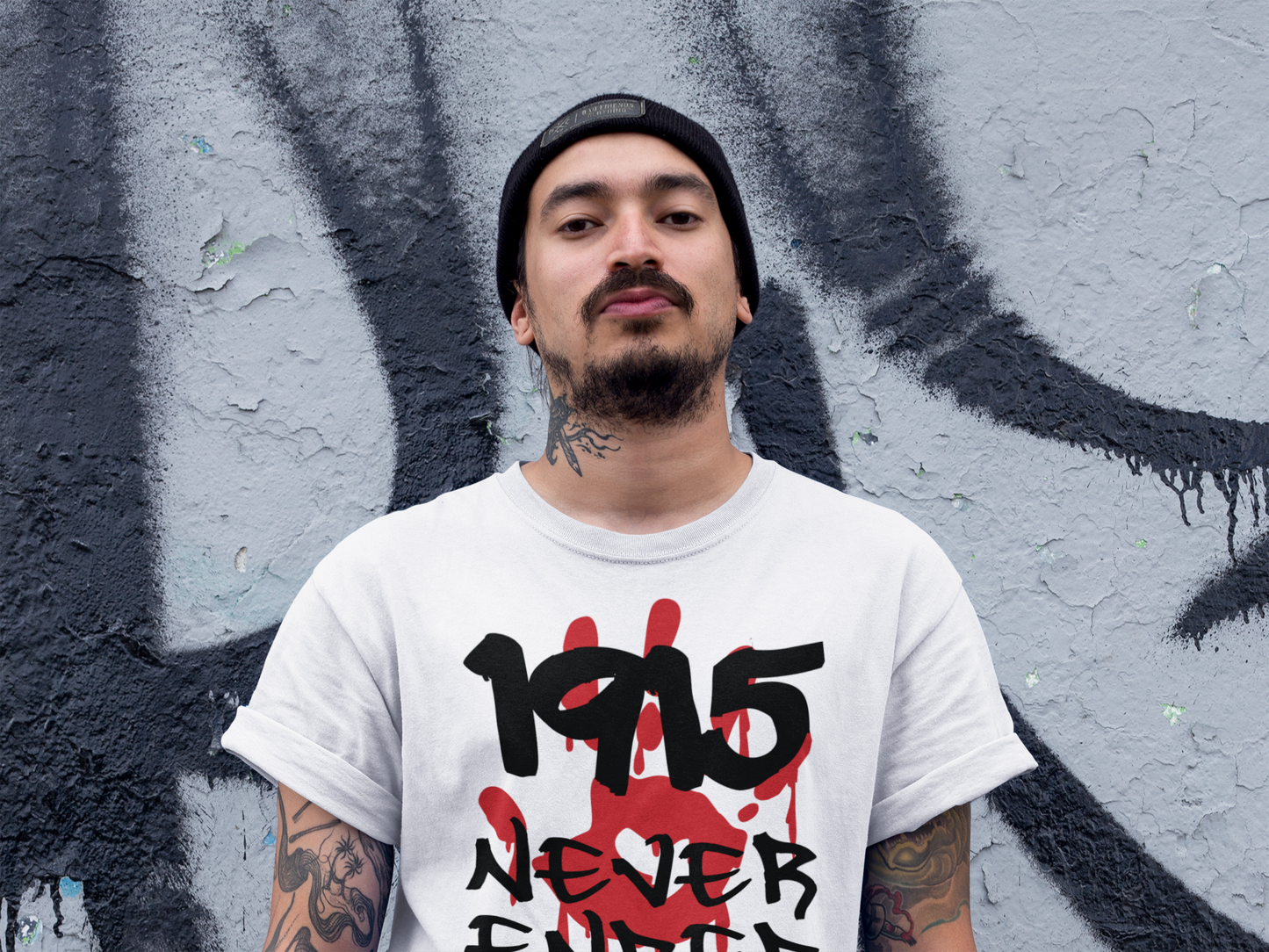 Sayfo Völkermord Gedenk T-Shirt | Suryoye Geschichte Bewusstsein | Menschenrechte Statement Apparel